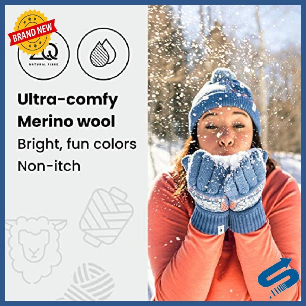 Merino Wool Touchscreen Gloves for Men & Women - Cold Weather - Picture 4 of 8